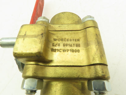 Worcester 5916TSE Brass Ball Valve 3/4" NPT R21CWP1000