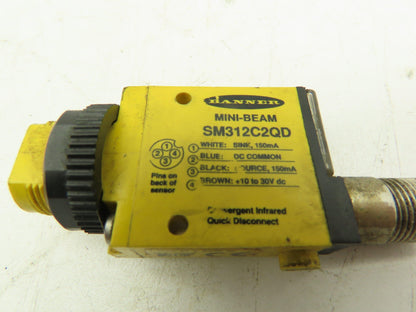 Banner SM312C2QD Mini-Beam 	Proximity Sensor 10-30VDC