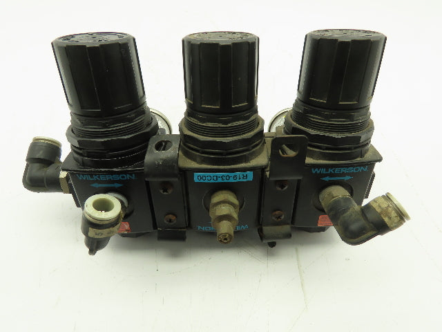 Wilkerson R19-03-CC00 Pneumatic Air Pressure 3 Regulator Assembly 3/8" NPT R19
