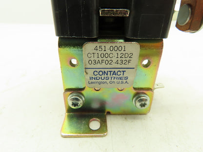 Contact Ind CT100C-12D2 Contactor 10A 125/250VAC 11-504