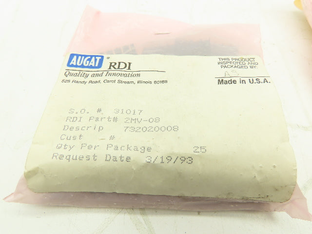 Augat RDI 2MV-08 Single Row Terminal Block Strip 8-Pin/Position  LOT OF 25