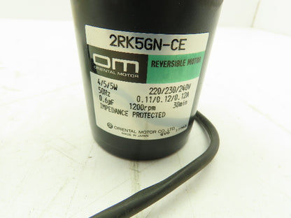 Oriental Motor 2RK5GK-CE Reversible Motor 220/230/240V 1200 RPM