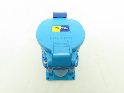 Meltric 33-34167 Pin & Sleeve Receptacle 30A 120-208V Decontactor Plug 3R