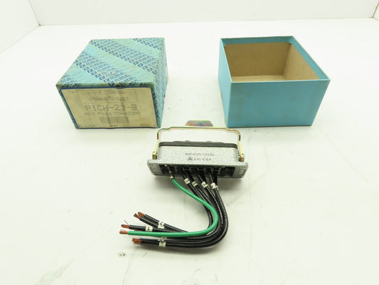DME PICH-23-G Mold High Power Input Connector 2/3 Zone 6-Pin Amphenol Plug 380V