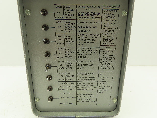 Perkin Elmer D710-0100 Valve Controller Module Box 8-Switch Station