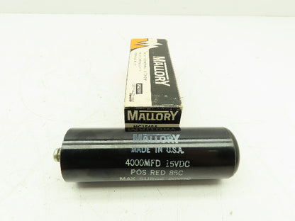 Mallory HC1540A Capacitor 4000MFD 15 VDC 4000uF