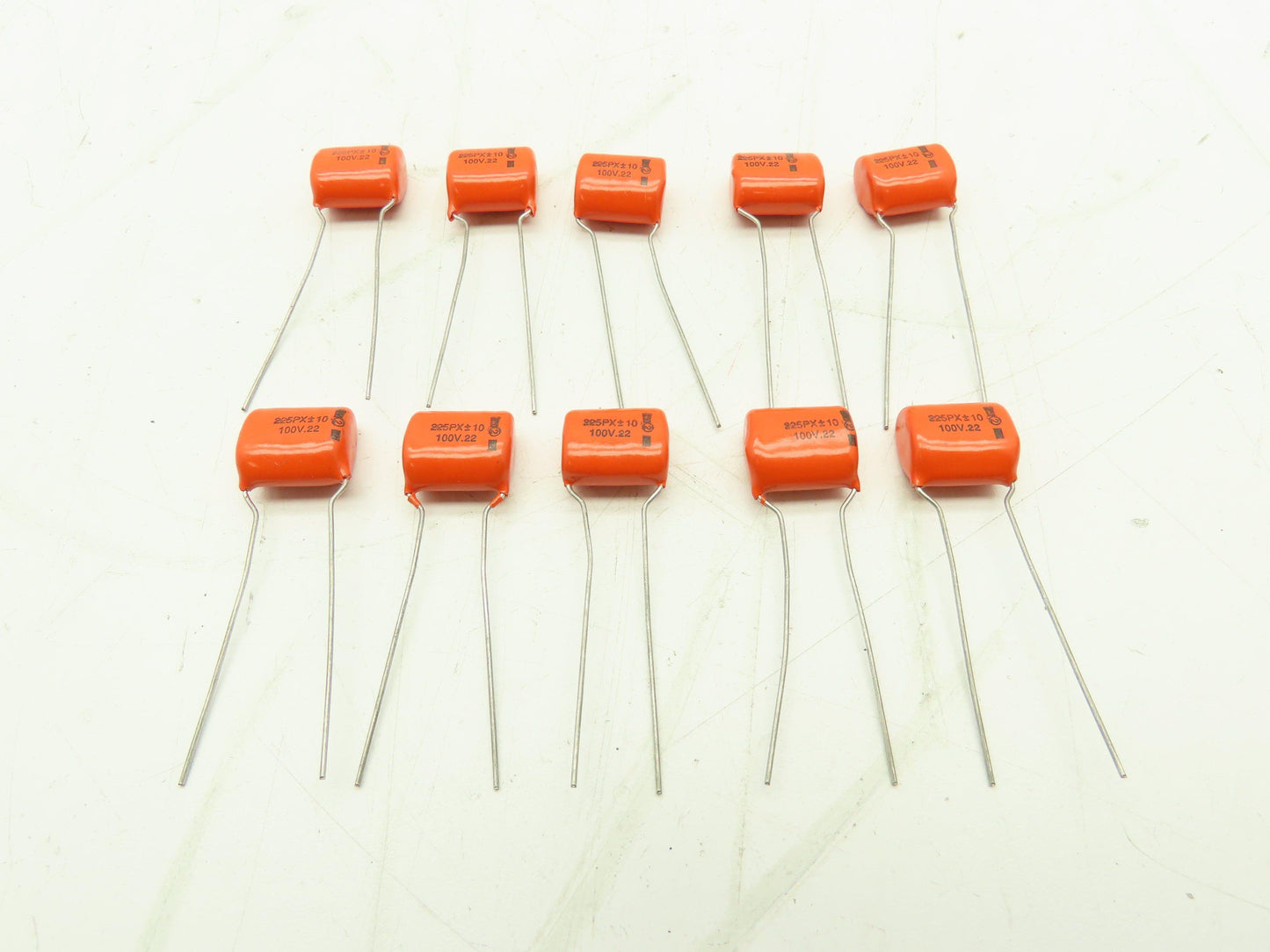 Sprague 225P Orange Drop Film Capacitor 0.22uF 10% 100VDC  LOT OF 10
