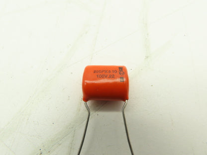 Sprague 225P Orange Drop Film Capacitor 0.22uF 10% 100VDC  LOT OF 10