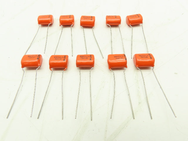 Sprague 225P Orange Drop Film Capacitor 0.22uF 10% 100VDC  LOT OF 10