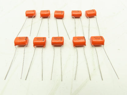 Sprague 225P Orange Drop Film Capacitor 0.22uF 10% 100VDC  LOT OF 10