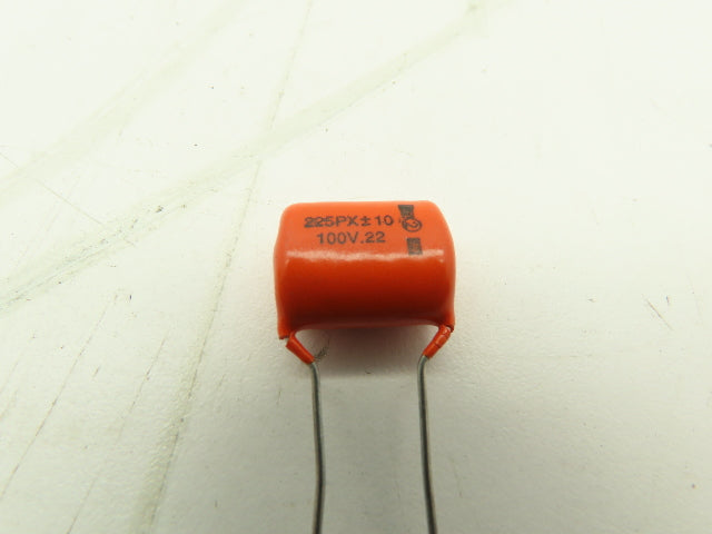 Sprague 225P Orange Drop Film Capacitor 0.22uF 10% 100VDC  LOT OF 8