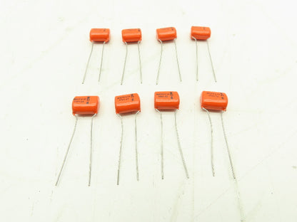 Sprague 225P Orange Drop Film Capacitor 0.22uF 10% 100VDC  LOT OF 8