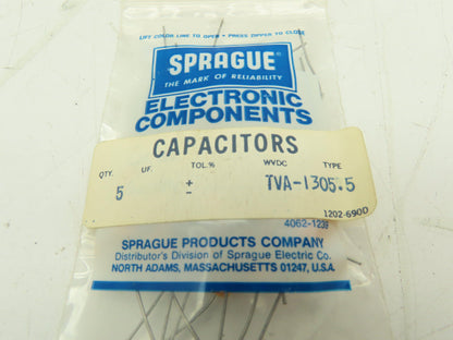 Sprague TVA-1305.5+ 20uF 0-50VDC Electrolytic Capacitor  LOT OF 10