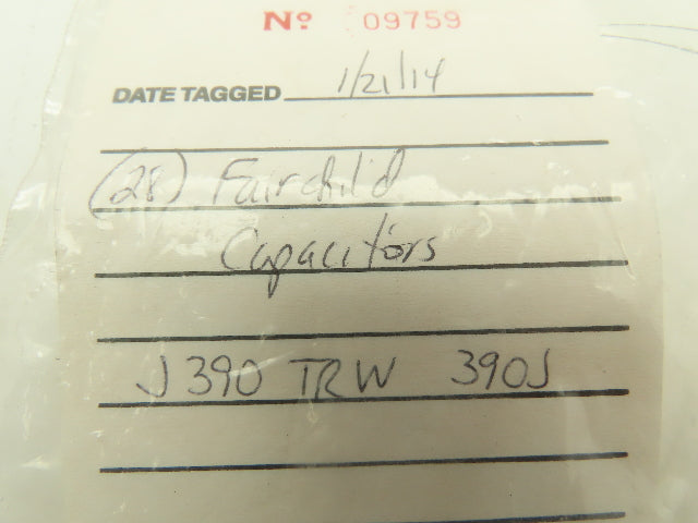 Fairchild J390 TRW 390J Wire Capacitor  LOT OF 28