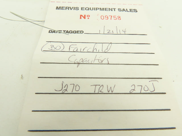 Fairchild J270 TRW 270J Wire Capacitor  LOT OF 30