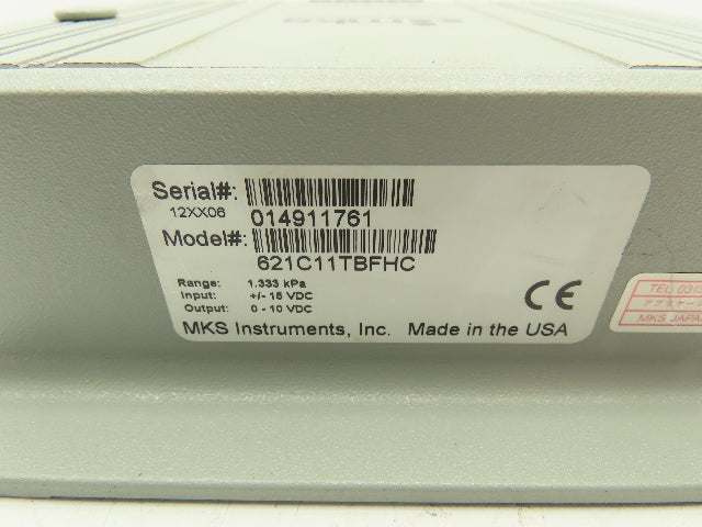 MKS 621C11TBFHC Signal Conditioner 1.333 kPa 15VDC