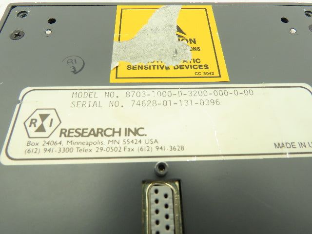 Research Inc 8703-1000-0-3200 Dimension II Data Logger Controller Display