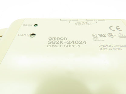 Omron S82K-24024 DIN-Rail Power Supply 10A 24VDC Output 240W Max 100-240VAC S82K