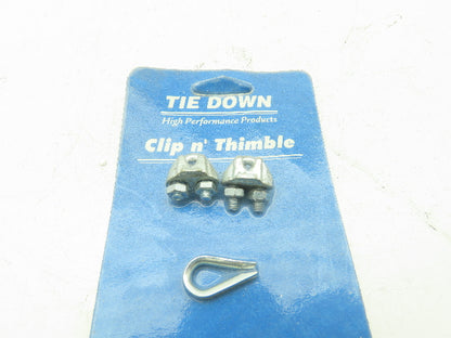 Tie Down 4KH30 Steel Wire Rope Clip and Thimble Kit U-Bolt 1/8"  LOT OF 12