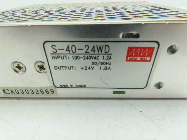 MW Mean Well S-40-24WD Power Supply 100-240VAC Input 24V Output
