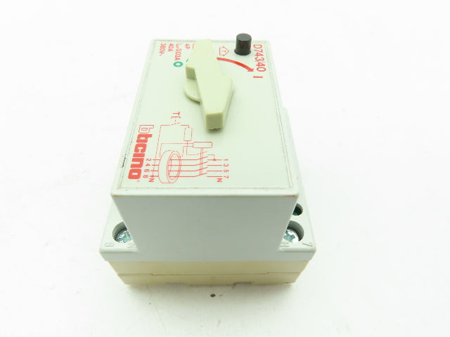 Bticino D743/40 Circuit Breaker Switch 4-Pole 40 Amp 380V Residual Current 0.03A