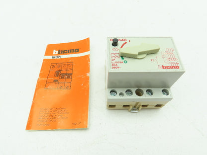 Bticino D743/40 Circuit Breaker Switch 4-Pole 40 Amp 380V Residual Current 0.03A