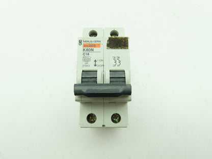 Merlin Gerin K60N C16 Multi 9 Circuit Breaker 2-Pole 16 Amp 400V 27913  LOT OF 3