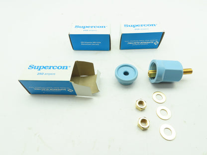 Supercon RS250GBL Connector Plug Panel Mount Socket 1-Pole 250A 600V  LOT OF 3