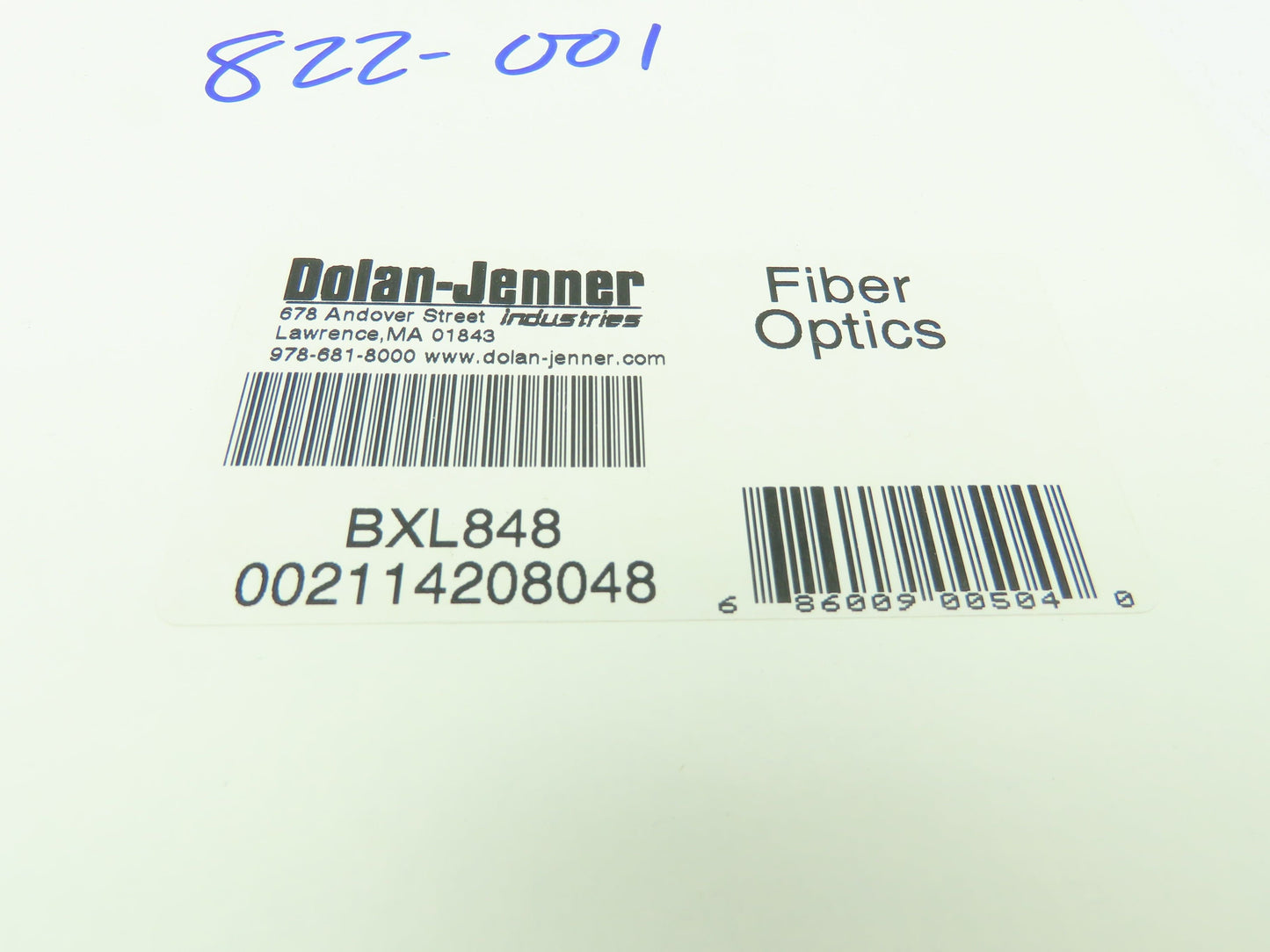 Dolan Jenner BXL848 Glass Fiber Optic Cable Light Guide 90deg Tip 48" Stainless