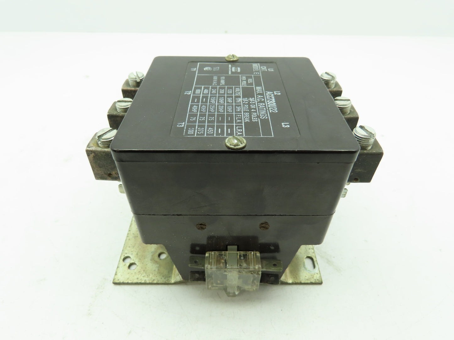 Arrow Hart ACC730U22 Contactor 3-Pole 93A 115V Coil Model E