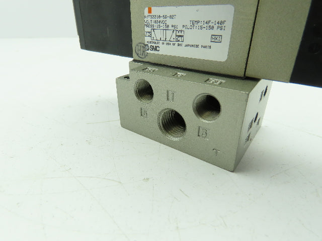 SMC NVFS2210-5G-02T Double Solenoid Valve 15-150 PSI 21-26 VDC