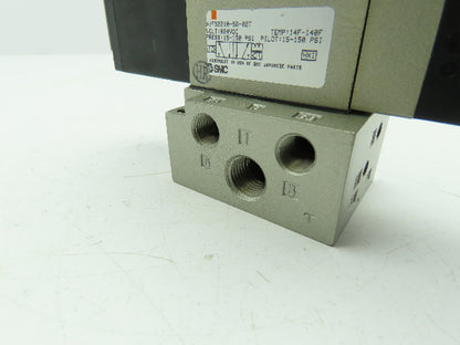 SMC NVFS2210-5G-02T Double Solenoid Valve 15-150 PSI 21-26 VDC