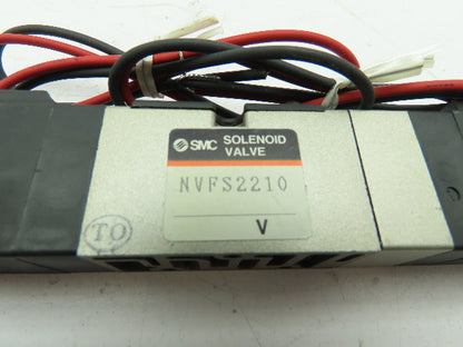 SMC NVFS2210 Double Solenoid Valve 15-150 PSI 21-26 VDC  Lot of 2