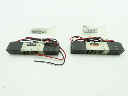 SMC NVFS2210 Double Solenoid Valve 15-150 PSI 21-26 VDC  Lot of 2