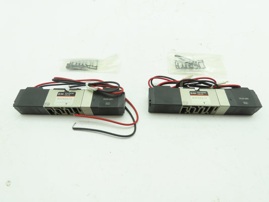 SMC NVFS2210 Double Solenoid Valve 15-150 PSI 21-26 VDC  Lot of 2