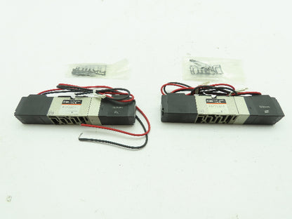 SMC NVFS2210 Double Solenoid Valve 15-150 PSI 21-26 VDC  Lot of 2