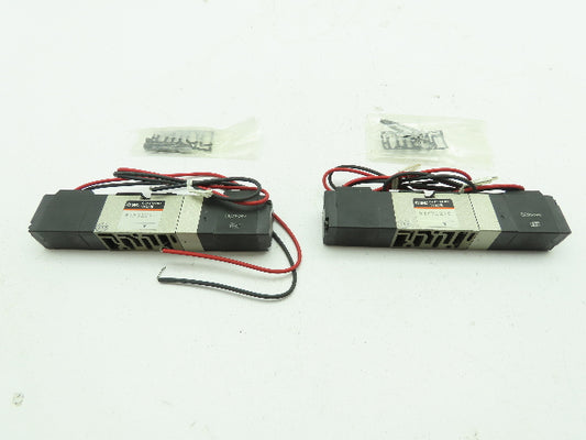 SMC NVFS2210 Double Solenoid Valve 15-150 PSI 21-26 VDC  Lot of 2