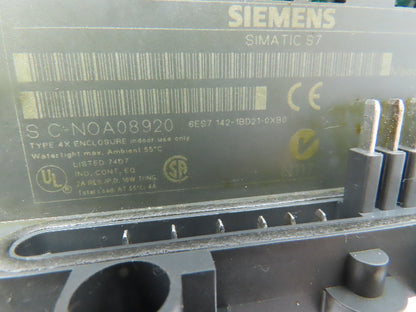 Siemens 6ES7 142-1BD21-0XB0  SIMATIC S7 ET 200X Basic Module BM142 4DOx 24VDC/2A