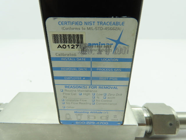 UNIT UTM-3020 Mass Flow Calibration Meter Gas N2 50 SLM 500 PSI