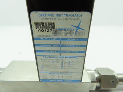 UNIT UTM-3020 Mass Flow Calibration Meter Gas N2 50 SLM 500 PSI