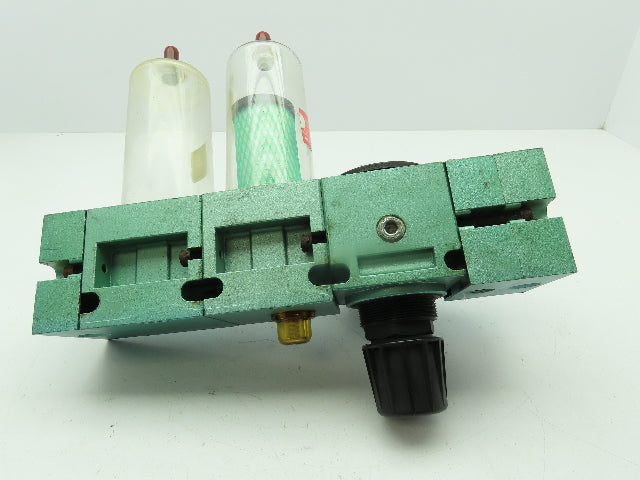 Numatics R30R-04 Pneumatic Regulator Inline Filter Valve Block 125 PSI 3/8" NPT