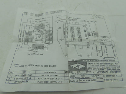 Emulation Technology 05-100QF49DS-1 Programmer Test Chip Adapter Plug In Socket