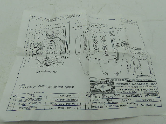 Emulation Technology 05-100QF49DS-1 Programmer Test Chip Adapter Plug In Socket