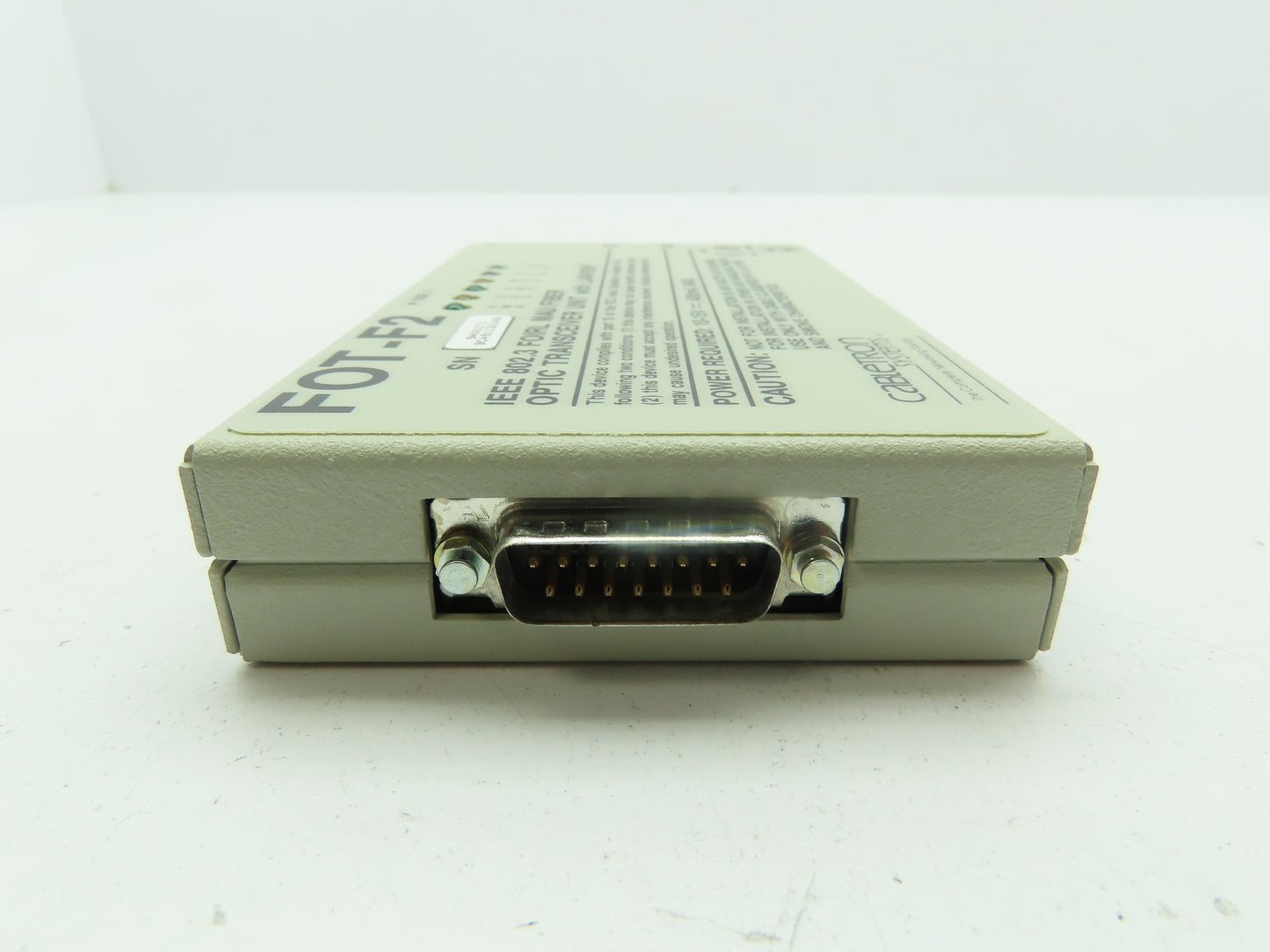 Cabletron FOT-F2 Fiber Optic Transceiver Ethernet IEEE 802.3 FOIRL MAU 100Mbs
