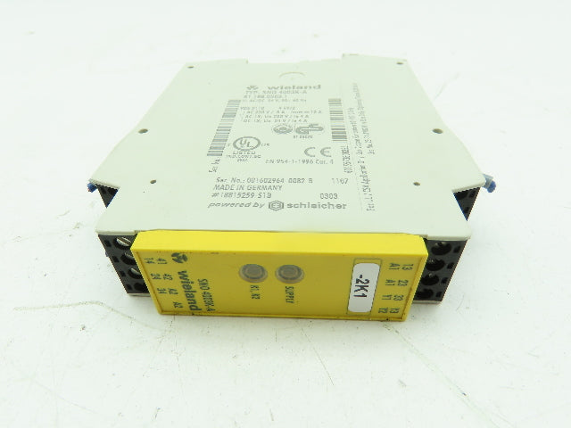 Wieland SNO 4003K-A Safety Relay E-Stop Gate Switch 24V AC/DC  LOT OF 2