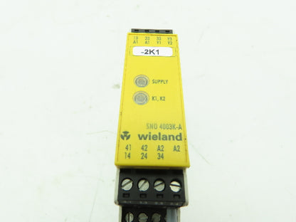 Wieland SNO 4003K-A Safety Relay E-Stop Gate Switch 24V AC/DC  LOT OF 2