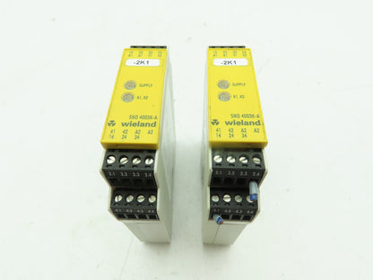 Wieland SNO 4003K-A Safety Relay E-Stop Gate Switch 24V AC/DC  LOT OF 2