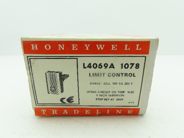 Honeywell  L4069A 1078 Limit control Switch w/ 3" Insertion Lot of 5