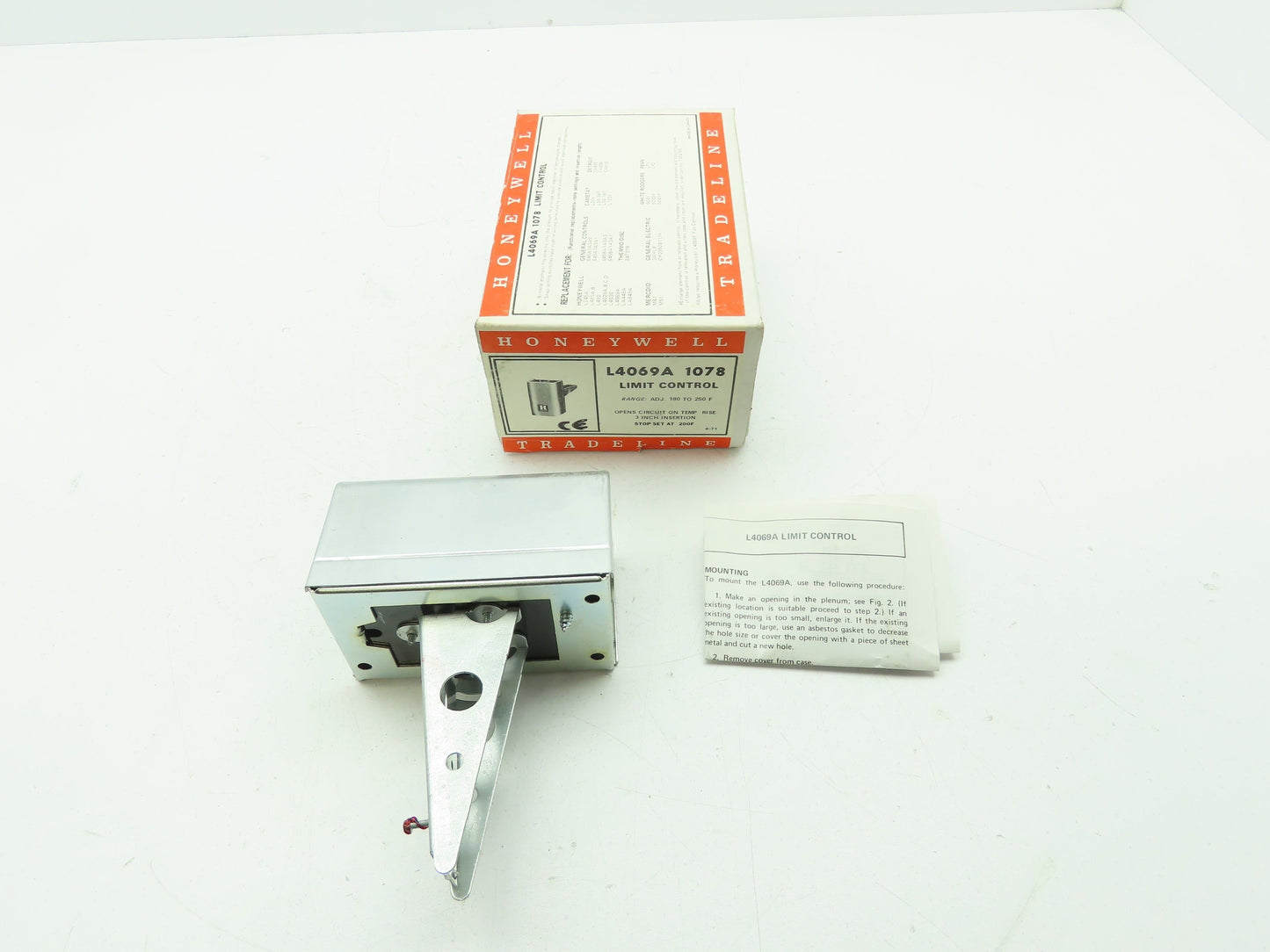 Honeywell  L4069A 1078 Limit control Switch w/ 3" Insertion Lot of 5