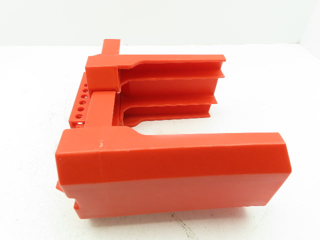 Ball Valve Lockout Polypropylene RED Sz Large for 2"-8" Pipe  LOT OF 2